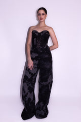 Corset Alana Black tie dye