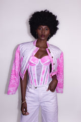 Chaqueta Denim rosa